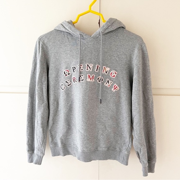 Opening Ceremony Greek Letter Spell Out Hoodie Gray, XS - Picture 1 of 10